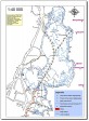 Mapa jeziora Dąbie ze stanowiskami sieci rybackich